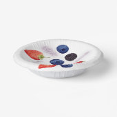 Berry First | 1e verjaardag | Gemengde bessen | Pa Papieren Kommen (Gebogen)