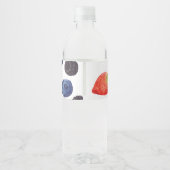 Berry First | 1e verjaardag | Gemengde bessen | Pa Waterfles Etiket (Achterkant)