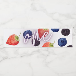 Berry First | 1e verjaardag | Gemengde bessen | Pa Waterfles Etiket