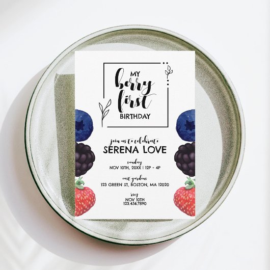 Berry First | 1e verjaardag | Gemengde bessen | Wi Kaart