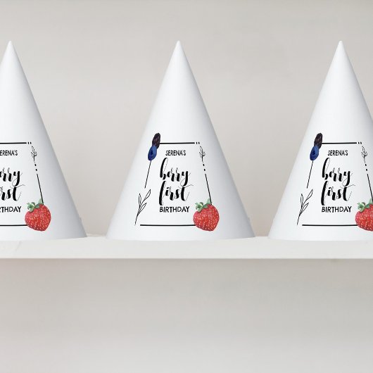 Berry First | 1e verjaardag | Gemengde bessenparti Feesthoedjes