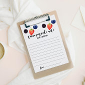 Berry First | 1e verjaardag | Opmerkingen bij de t Notitiekaartje