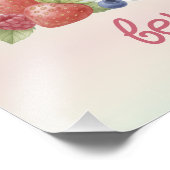 Berry First 1st Birthday Party Poster (Hoek)