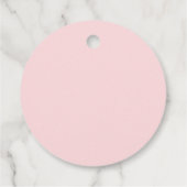 Berry First | Aardbei 1e verjaardag roze Bedankjes Labels (Achterkant)