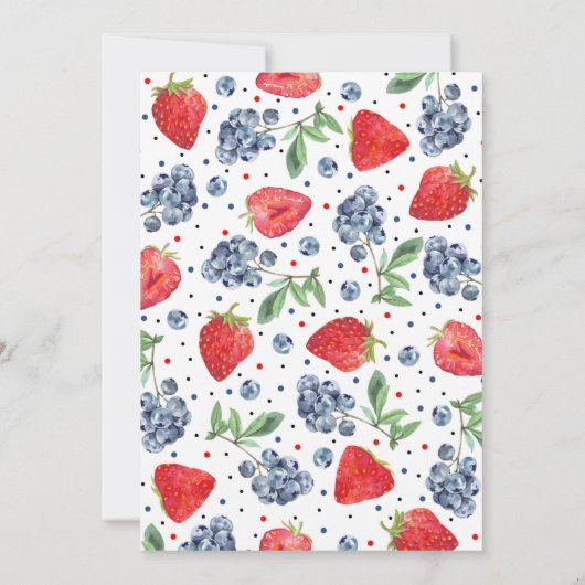 Berry First Aardbei en bosbes Kaart (Achterkant)