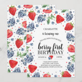 Berry First Aardbei en bosbes Kaart (Voorkant / Achterkant)