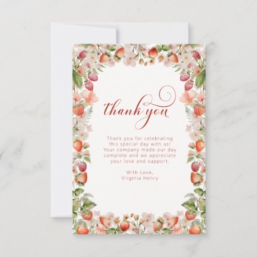 Berry First Bedankkaart (Voorkant)