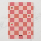 Berry First Birthday 1st Berry Birthday Invitation Kaart (Achterkant)