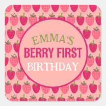 Berry First Birthday Aangepaste naam