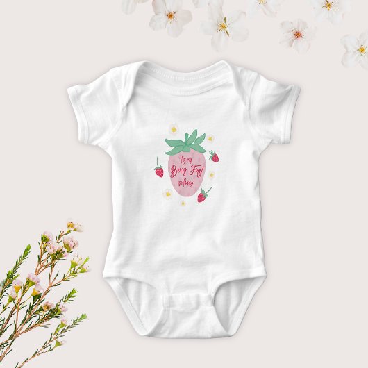 Berry First Birthday Baby Bodysuit