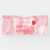 Berry First Birthday Banner (Horizontaal)