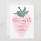 Berry First Birthday Bash - Uitnodiging voor aardb (Voorkant)