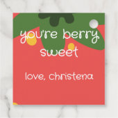 Berry First Birthday Bedankjes Labels (Achterkant)
