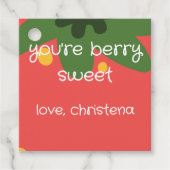 Berry First Birthday Bedankjes Labels (Voorkant)