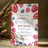 Berry First Birthday Berries Uitnodiging