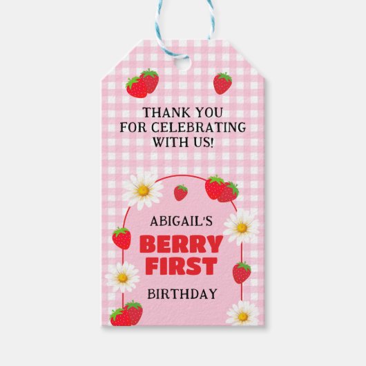 BERRY FIRST BIRTHDAY  CADEAULABEL (Voorkant)
