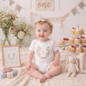 Berry First Birthday Floral  Romper