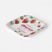 Berry First Birthday Girl 1st Birthday Strawberry Papieren Bordje (Gebogen)