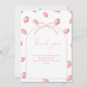 Berry First Birthday Girl Bedankkaart (Voorkant)