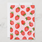 Berry First Birthday Invitation | Aardbei Kaart (Achterkant)