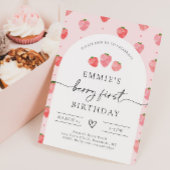 Berry First Birthday Invitation | Aardbei Kaart