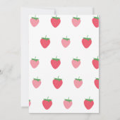 Berry First Birthday Invitation Kaart (Achterkant)