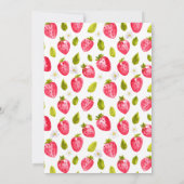 Berry First Birthday Invitation Kaart (Achterkant)