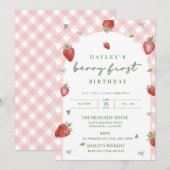 Berry First Birthday Invitation Kaart (Voorkant / Achterkant)