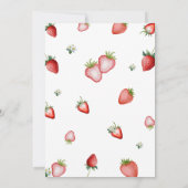 Berry First Birthday Invitation Kaart (Achterkant)