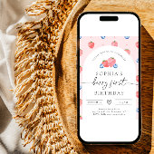 Berry First Birthday Invitation Kaart