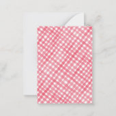 Berry First Birthday Invitation – Waterverf Straw Notitiekaartje (Achterkant)