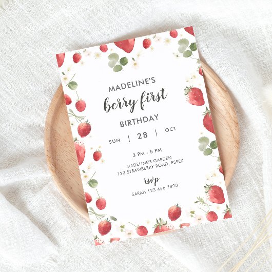 Berry First Birthday Kaart