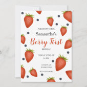 Berry First Birthday Kaart (Voorkant)