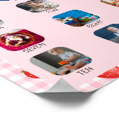 Berry First Birthday Milestone 1st Birthday Party Poster (Hoek)