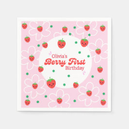 Berry First Birthday Napkins Servet