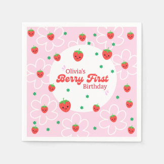 Berry First Birthday Napkins Servet