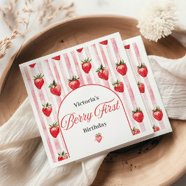 Berry First Birthday Napkins Servet