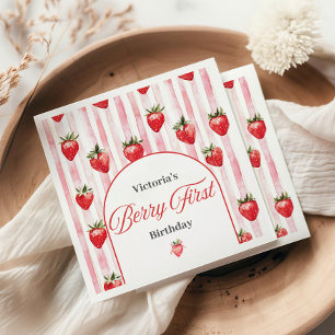 Berry First Birthday Napkins Servet
