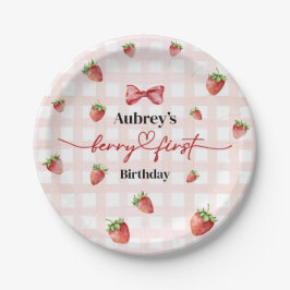 Berry First Birthday Paper Plate Papieren Bordje
