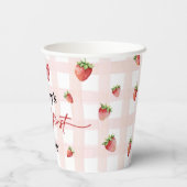 Berry First Birthday Papieren Bekers (Achterkant)