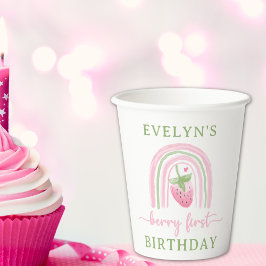 Berry First Birthday Papieren Bekers