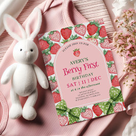 Berry First Birthday Party 1st Birthday Kaart