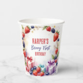 Berry First Birthday Party - Berries & Bunny - Papieren Bekers (Voorkant)