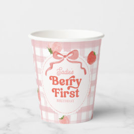 Berry First Birthday Party Cup Papieren Bekers