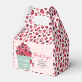 Berry First Birthday Party Invitation Strawberry Bedankdoosjes (Voorkant Zijde)