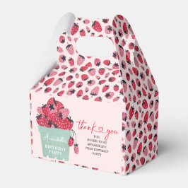 Berry First Birthday Party Invitation Strawberry Bedankdoosjes