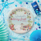 Berry First Birthday Party Paper Plate Papieren Bordje (Feest)