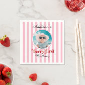 Berry First Birthday Party Papieren beker Servet (Insitu)