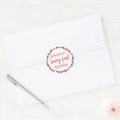 Berry First Birthday Ronde Sticker (Envelop)