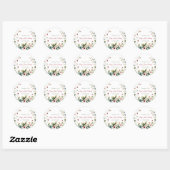 Berry First Birthday Ronde Sticker (Vel)